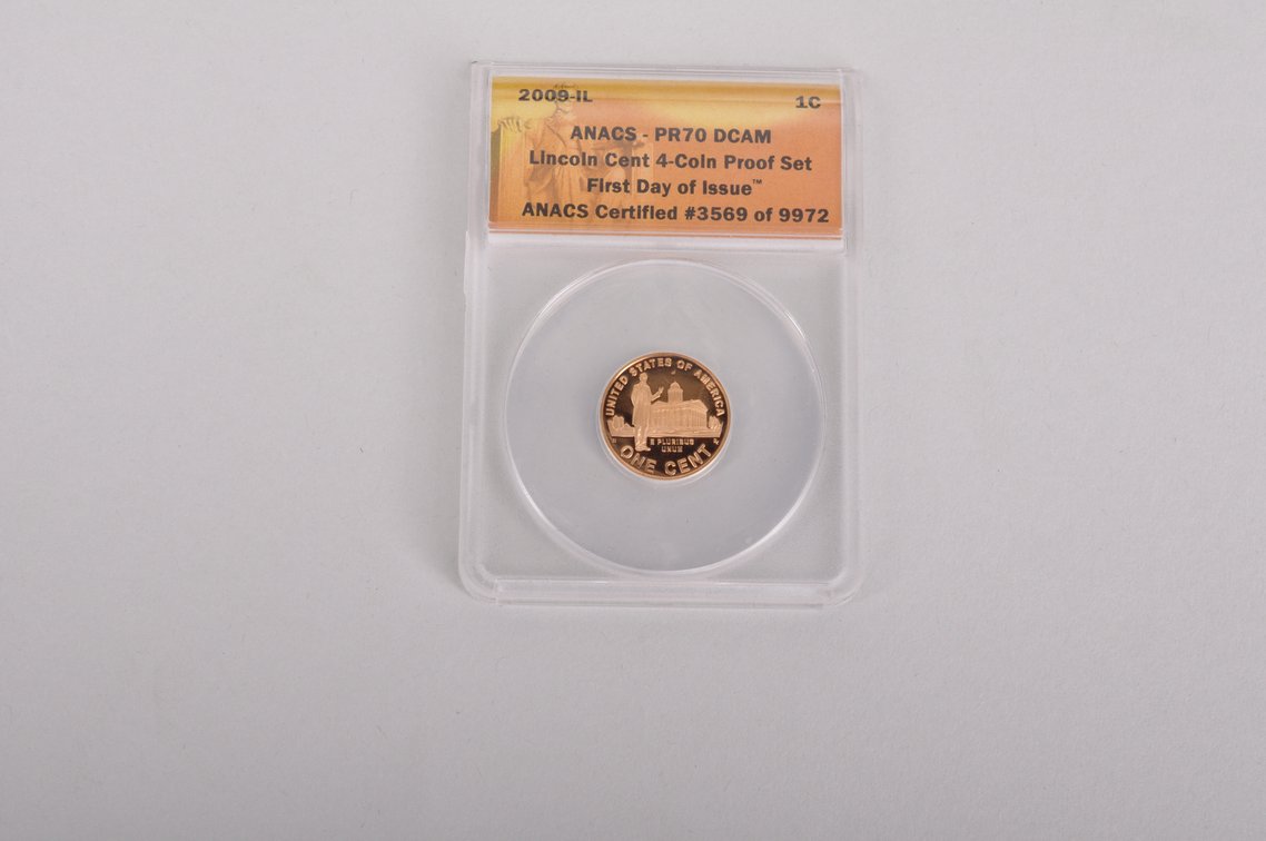Graded 2009 Lincoln Cents in a Wooden Box Collection, photo 5 of 7