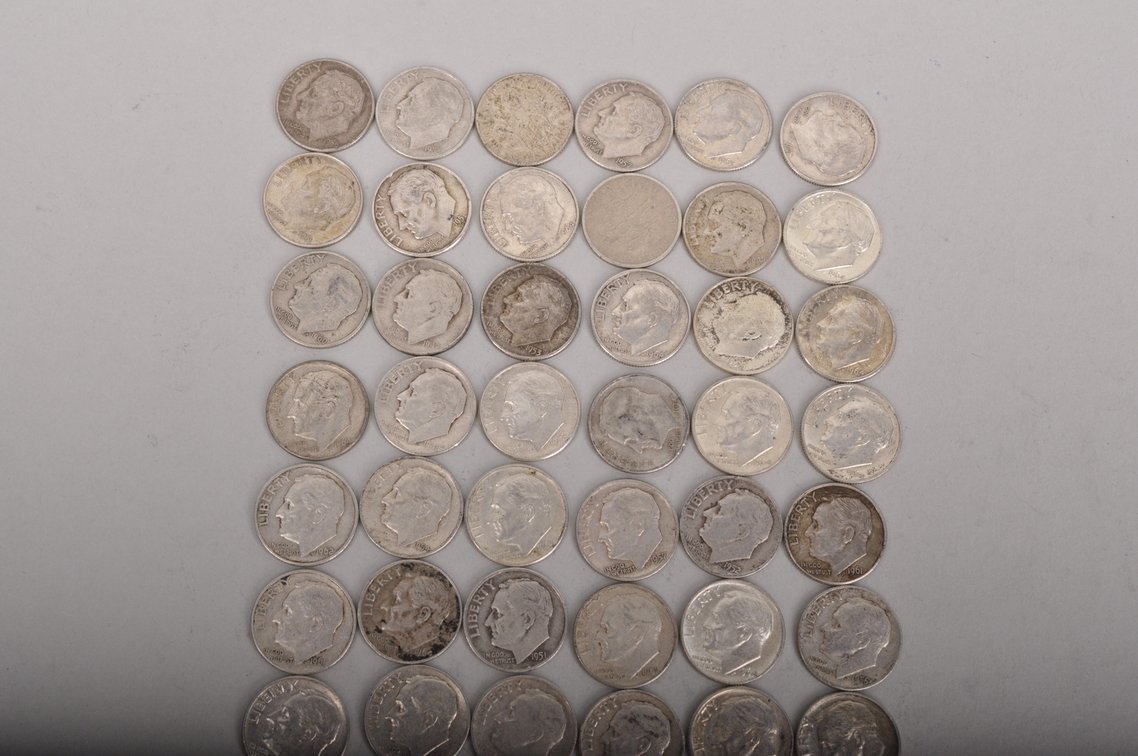 Roll of Silver Dimes, photo 3 of 6