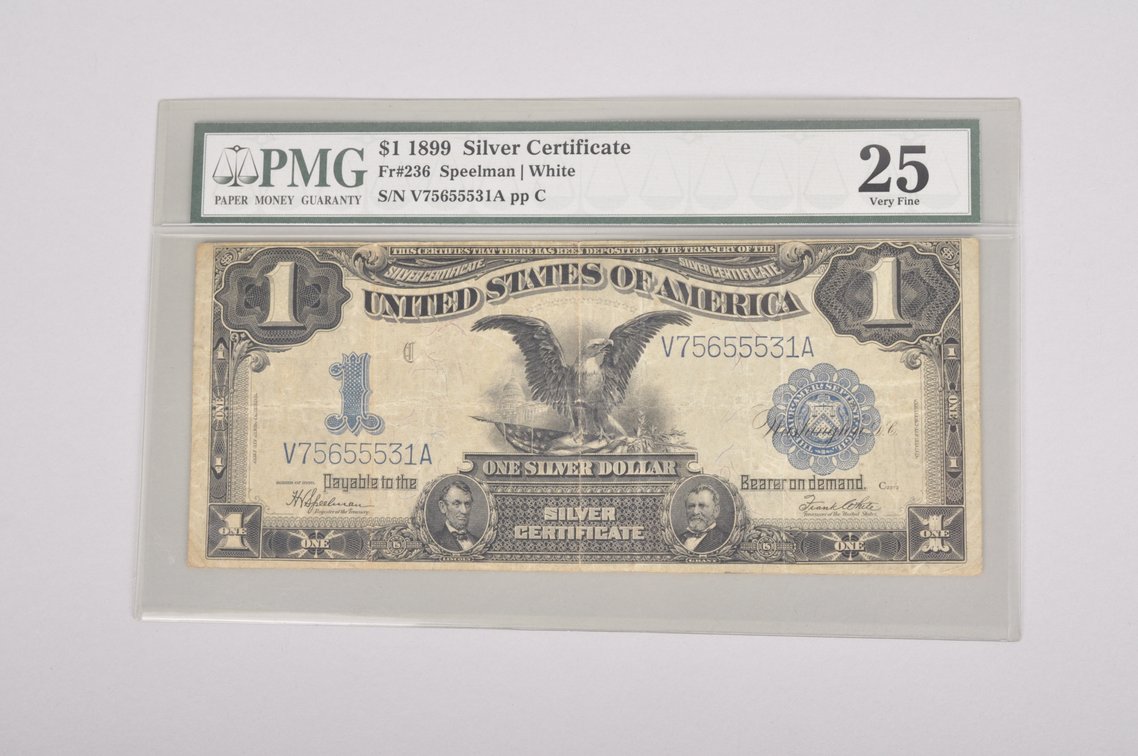 1899 Black Eagle Silver Certificate One Dollar Banknote, photo 2 of 7