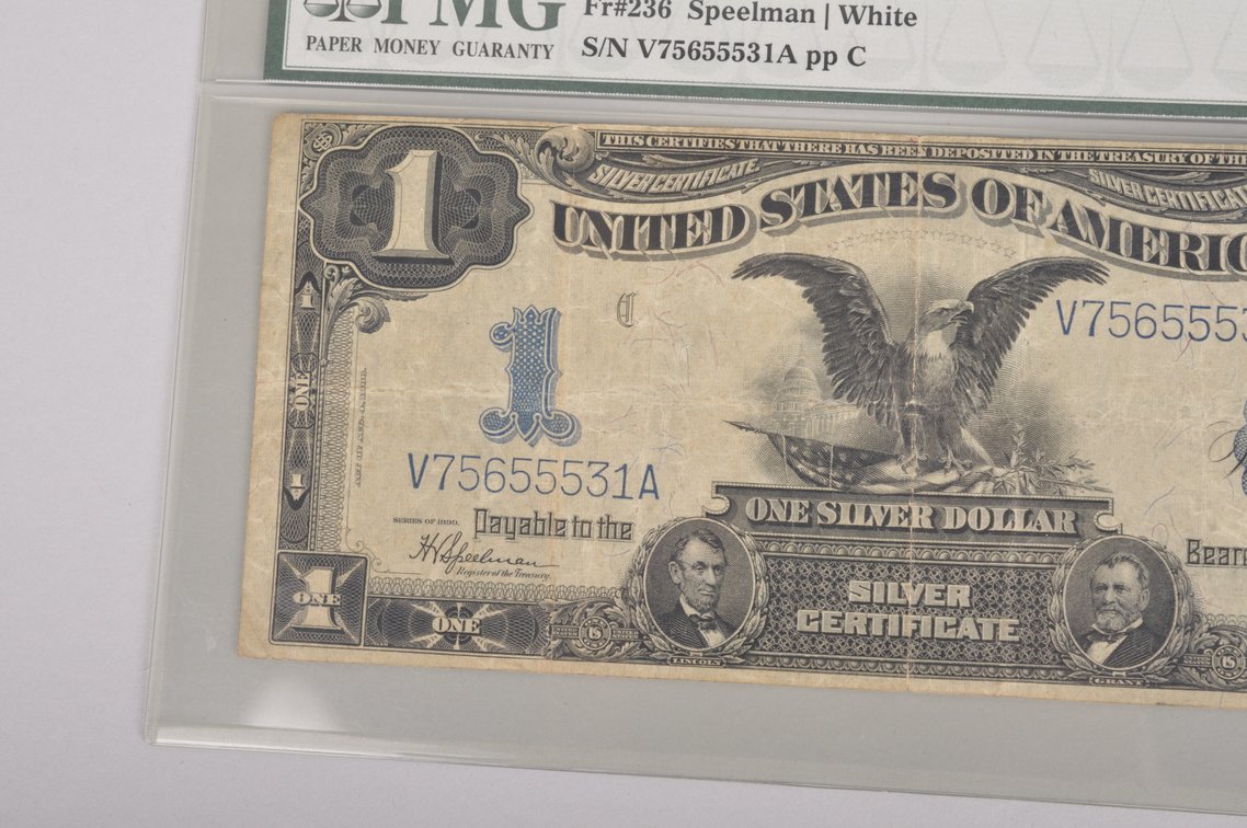 1899 Black Eagle Silver Certificate One Dollar Banknote, photo 3 of 7
