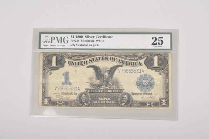 1899 Black Eagle Silver Certificate One Dollar Banknote