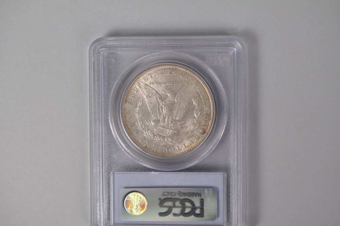 Graded and Slabbed Mint Condition Morgan Silver Dollar, photo 4 of 4