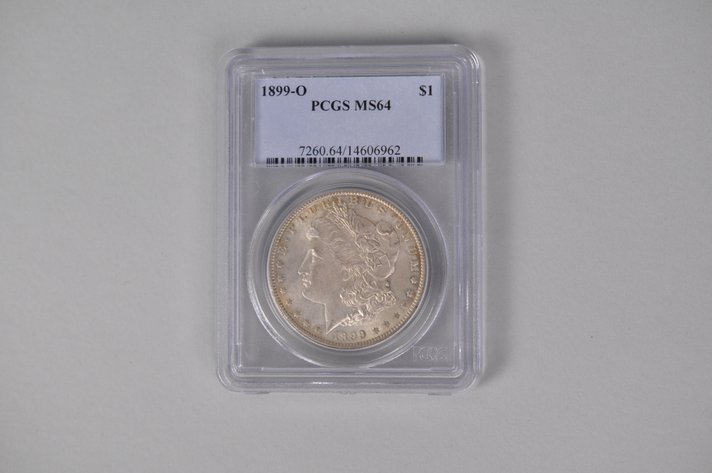 Graded and Slabbed Mint Condition Morgan Silver Dollar