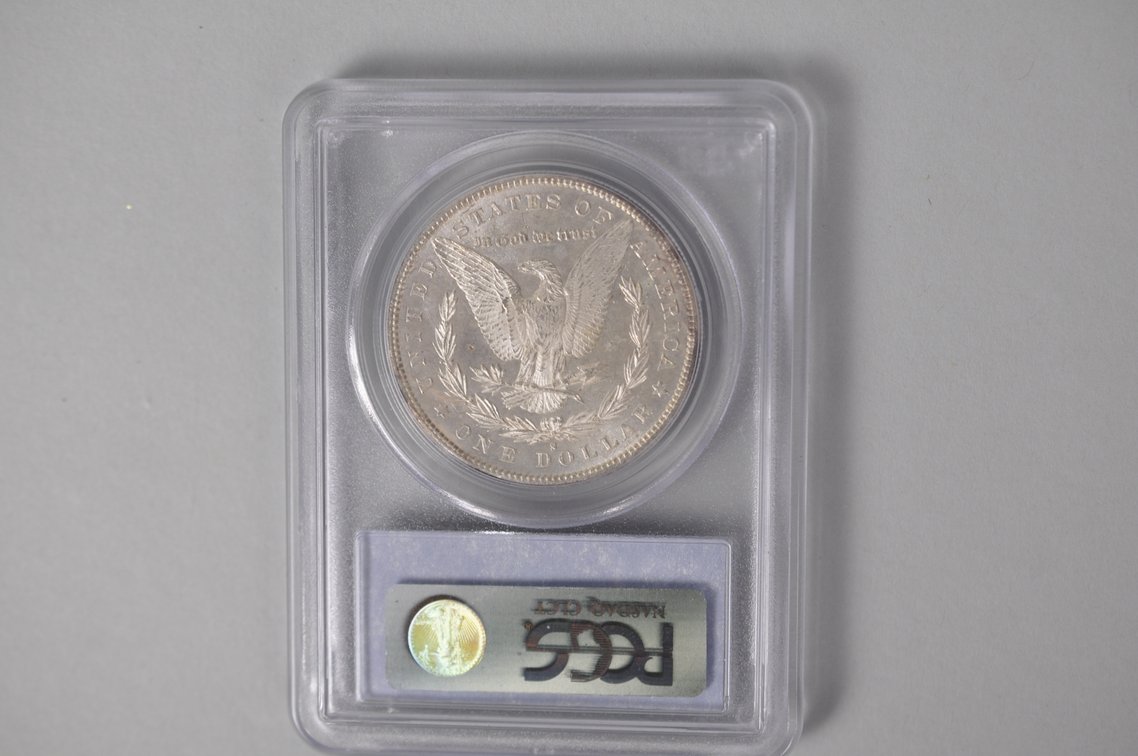 Graded and Slabbed Mint Condition Morgan Silver Dollar, photo 6 of 6