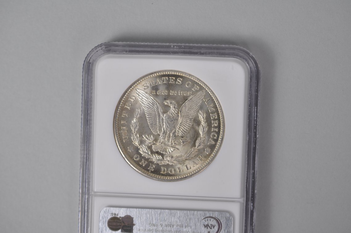 Graded and Slabbed Mint Condition Morgan Silver Dollar, photo 6 of 6