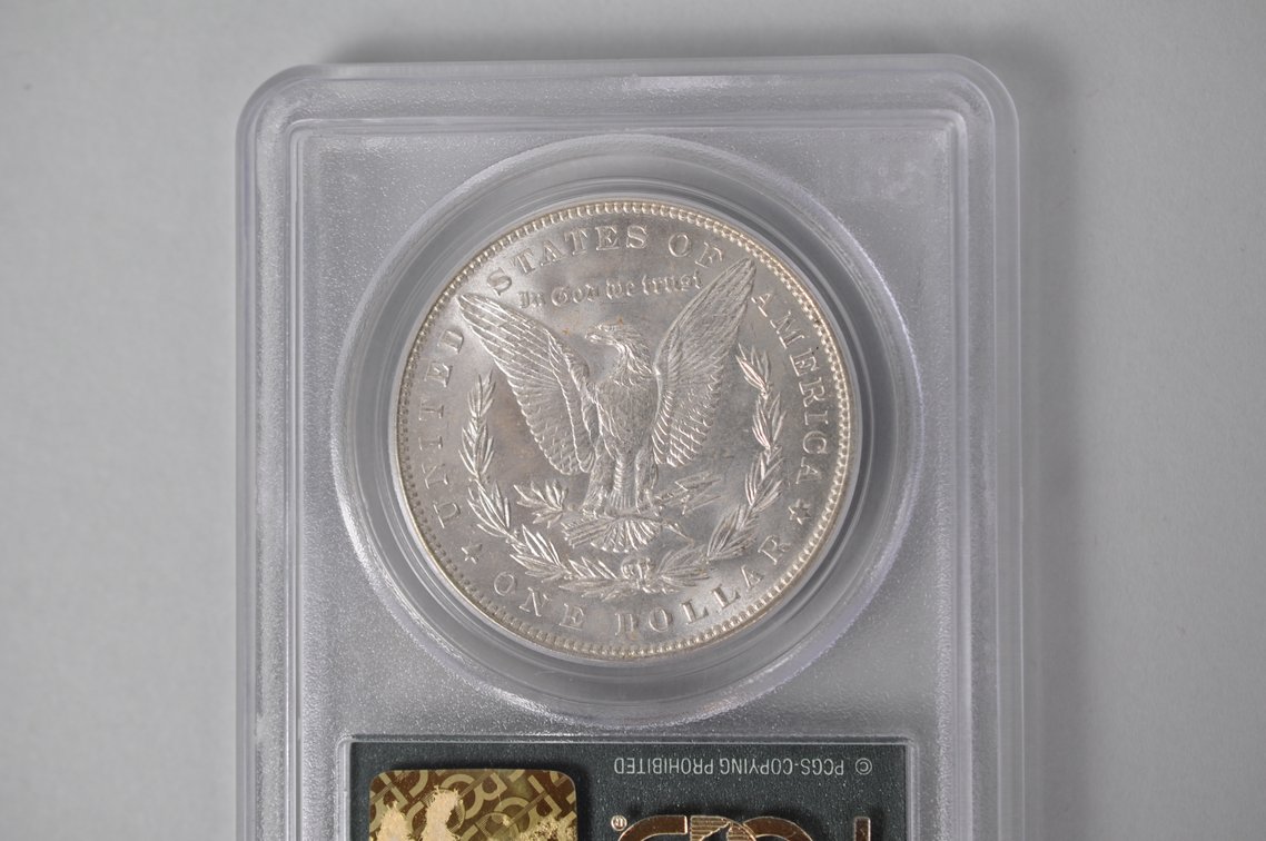 Graded and Slabbed Mint Condition Morgan Silver Dollar, photo 6 of 6