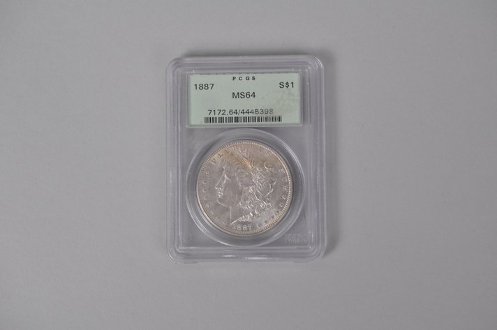 Graded and Slabbed Mint Condition Morgan Silver Dollar