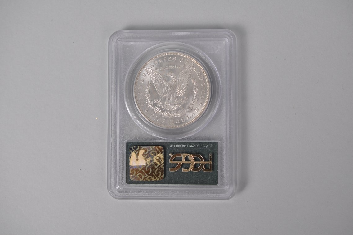 Graded and Slabbed Mint Condition Morgan Silver Dollar, photo 4 of 6