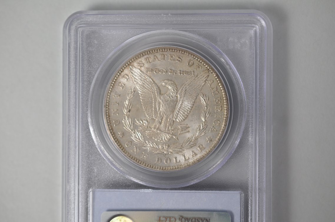 Graded and Slabbed Mint Condition Morgan Silver Dollar, photo 5 of 6