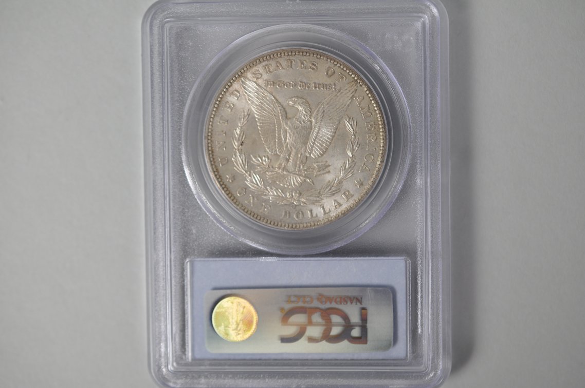 Graded and Slabbed Mint Condition Morgan Silver Dollar, photo 6 of 6