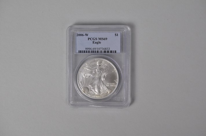 Graded and Slabbed Mint Condition American Silver Eagle