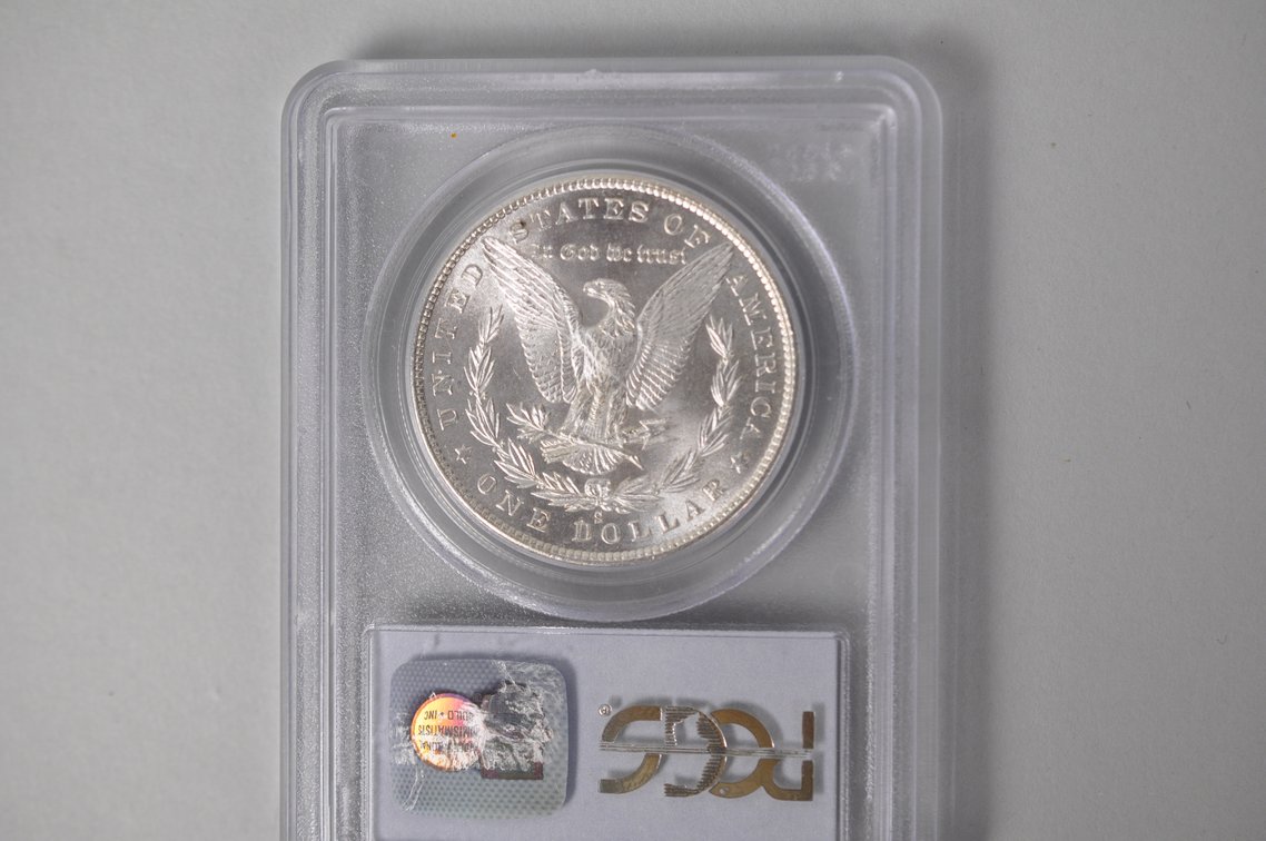 Graded and Slabbed 1880 Mint Condition Morgan Silver Dollar, photo 5 of 5