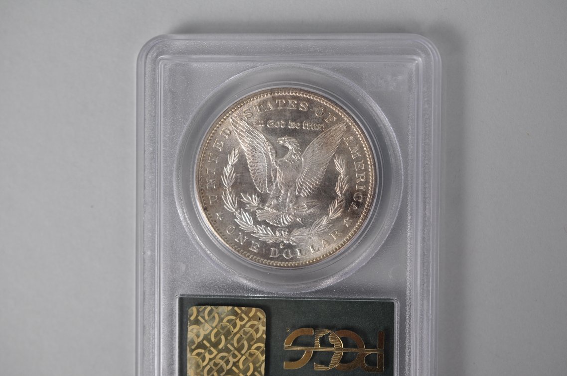 Graded and Slabbed Mint Condition 1881 Morgan Silver Dollar, photo 5 of 5