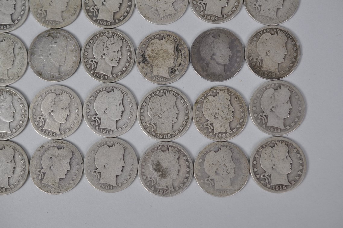Assorted Silver Barber Quarters, photo 5 of 11
