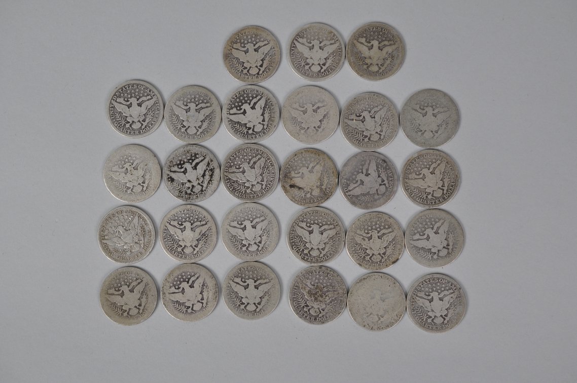Assorted Silver Barber Quarters, photo 6 of 11