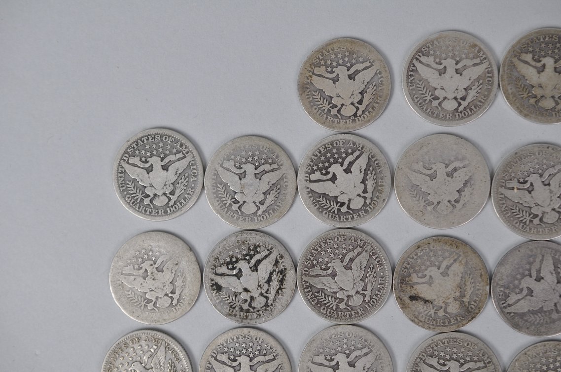 Assorted Silver Barber Quarters, photo 7 of 11
