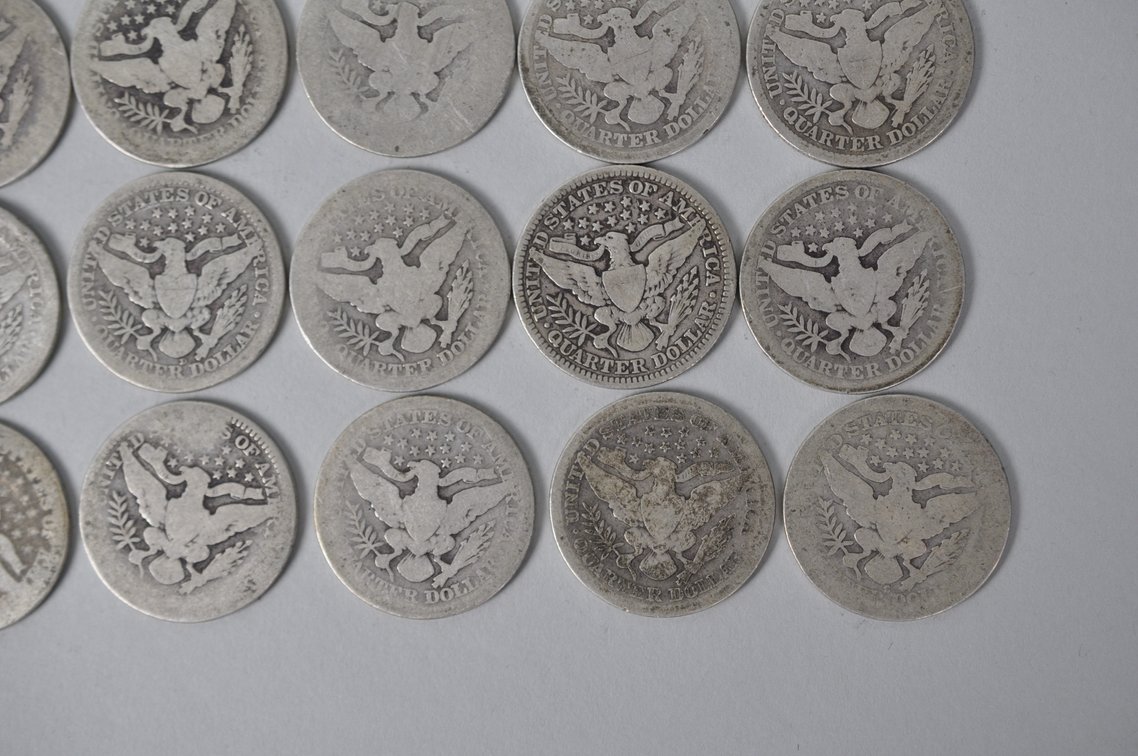 Assorted Silver Barber Quarters, photo 11 of 12