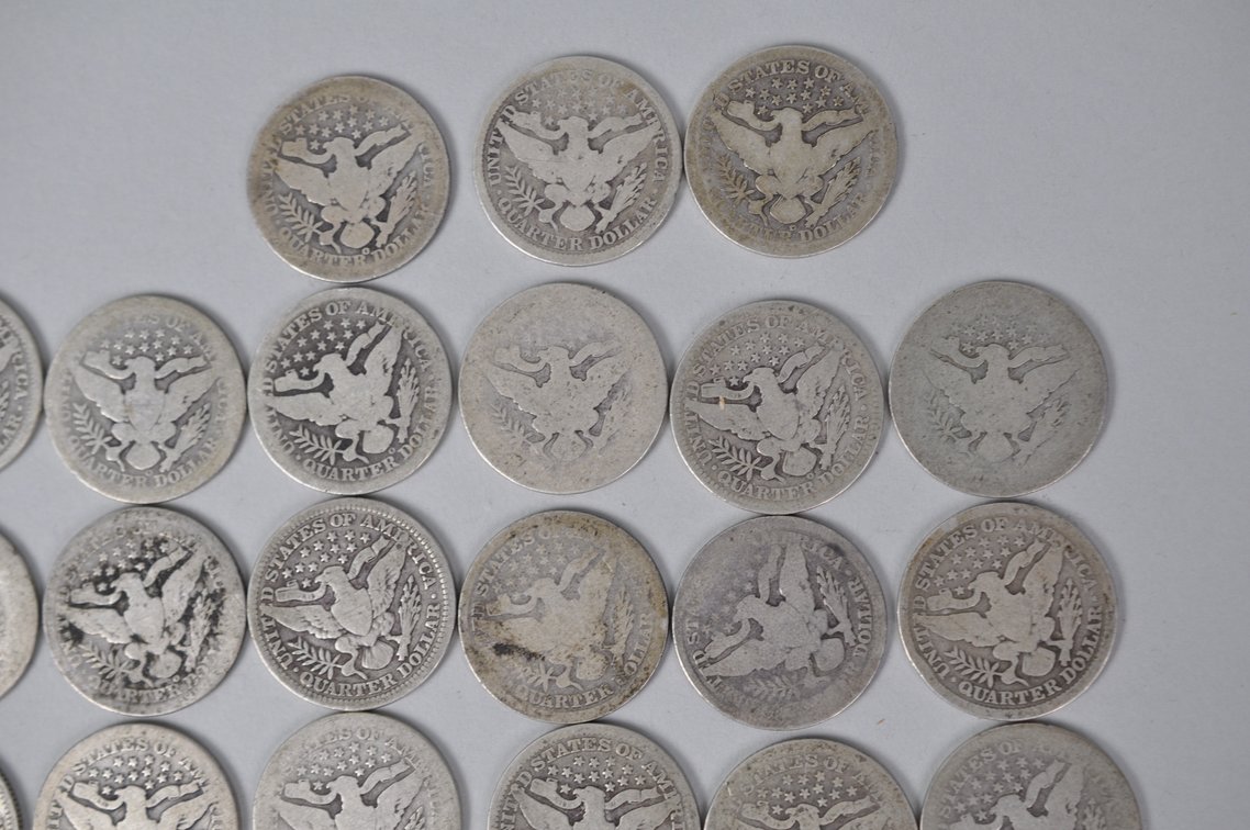 Assorted Silver Barber Quarters, photo 8 of 11