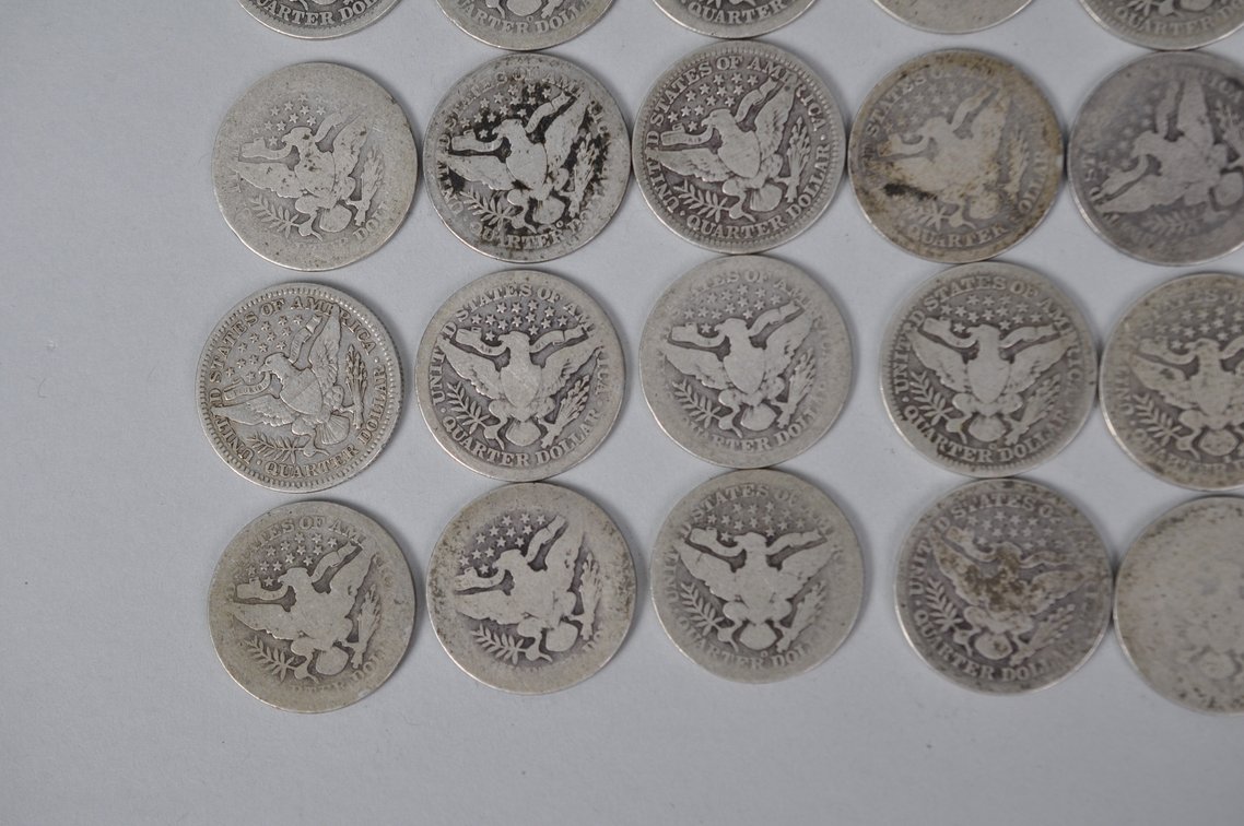 Assorted Silver Barber Quarters, photo 9 of 11