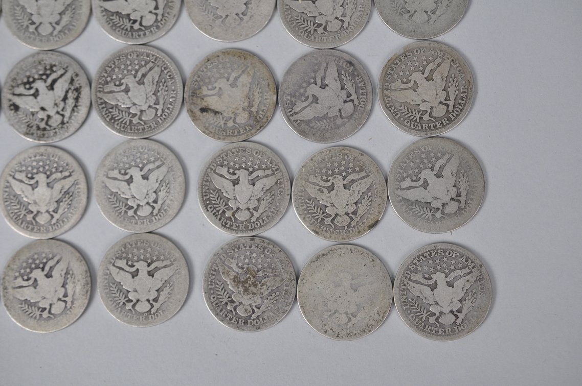 Assorted Silver Barber Quarters, photo 10 of 11