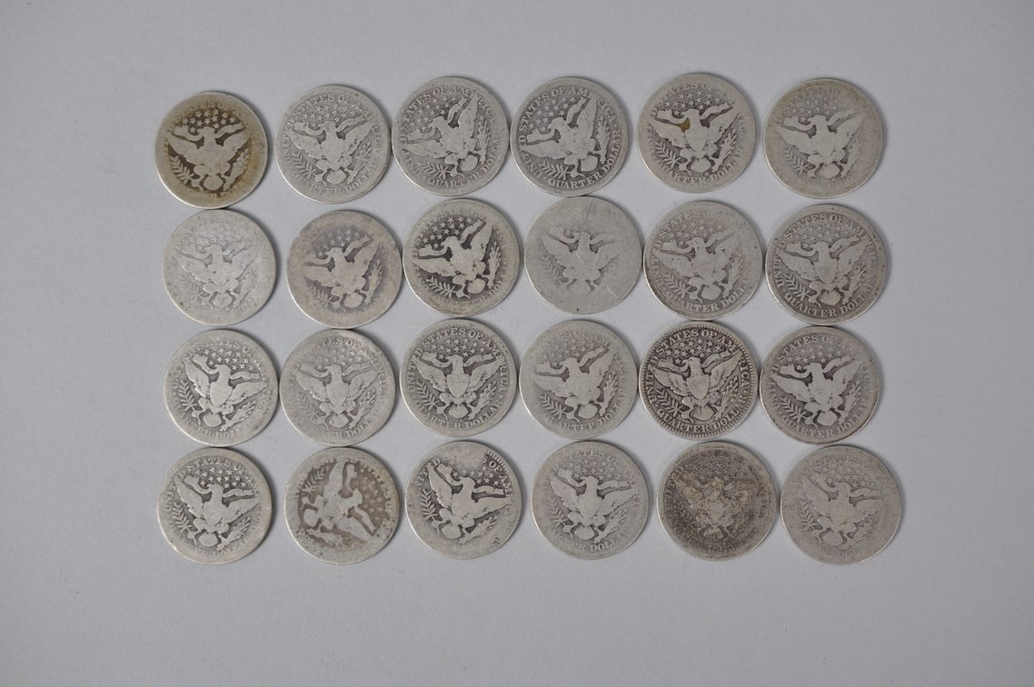 Assorted Silver Barber Quarters, photo 7 of 12