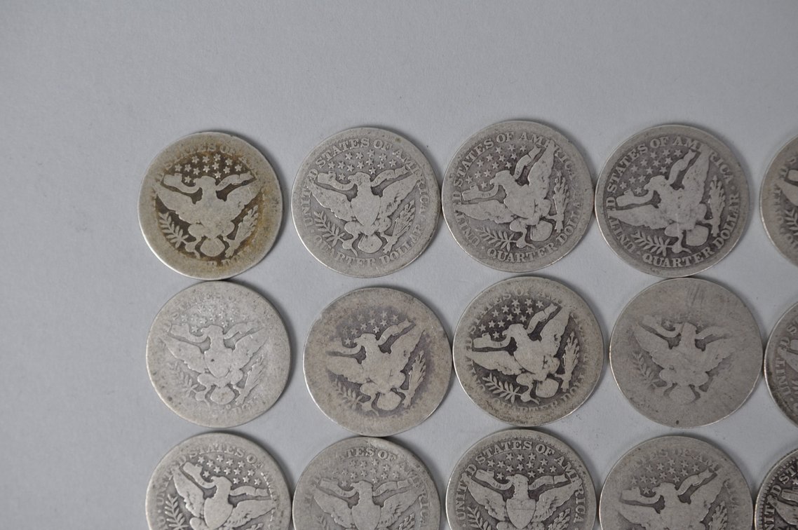 Assorted Silver Barber Quarters, photo 8 of 12
