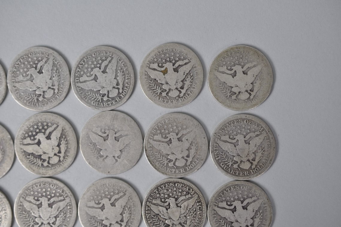 Assorted Silver Barber Quarters, photo 9 of 12