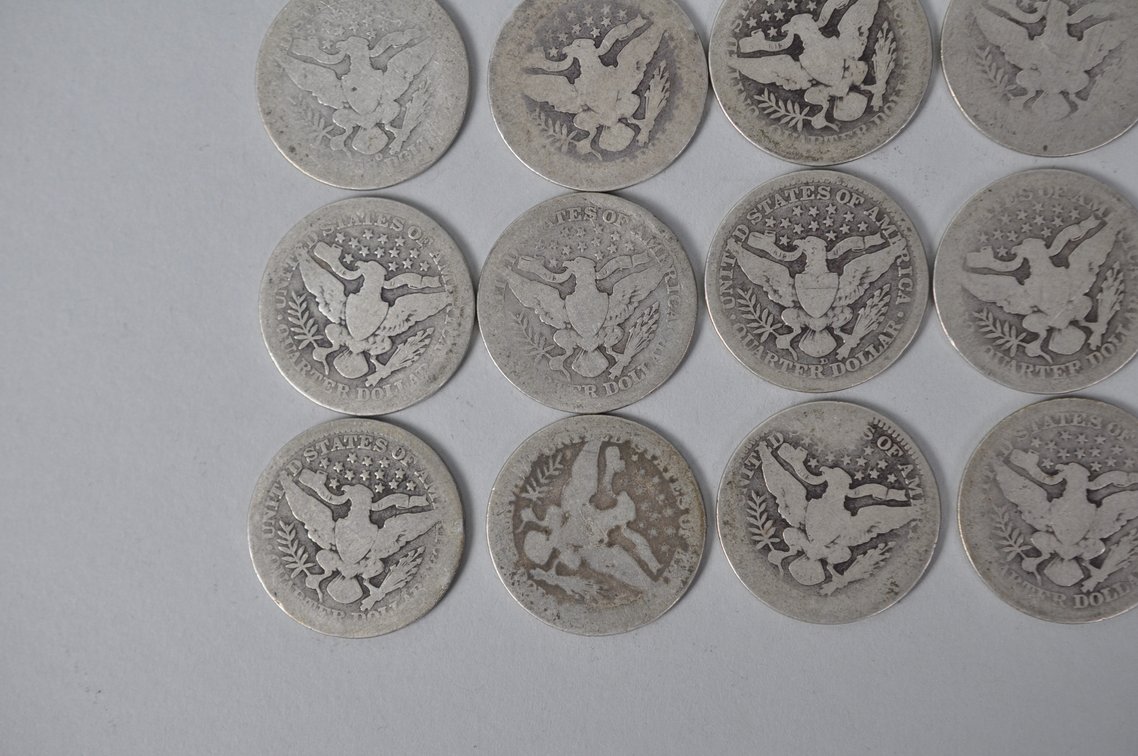Assorted Silver Barber Quarters, photo 10 of 12