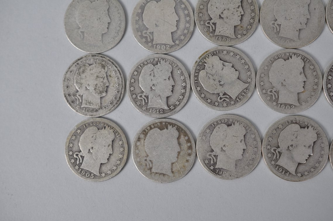Assorted Silver Barber Quarters, photo 4 of 12