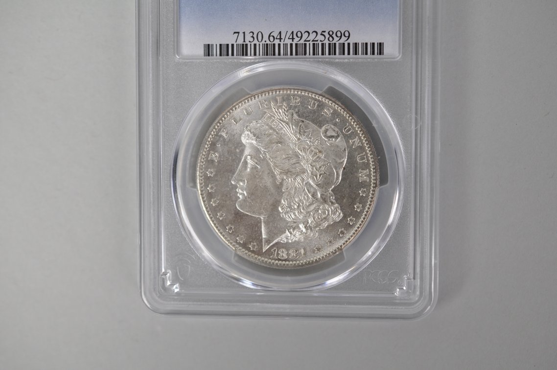 Graded and Slabbed Mint Condition Morgan Silver Dollars, photo 3 of 13