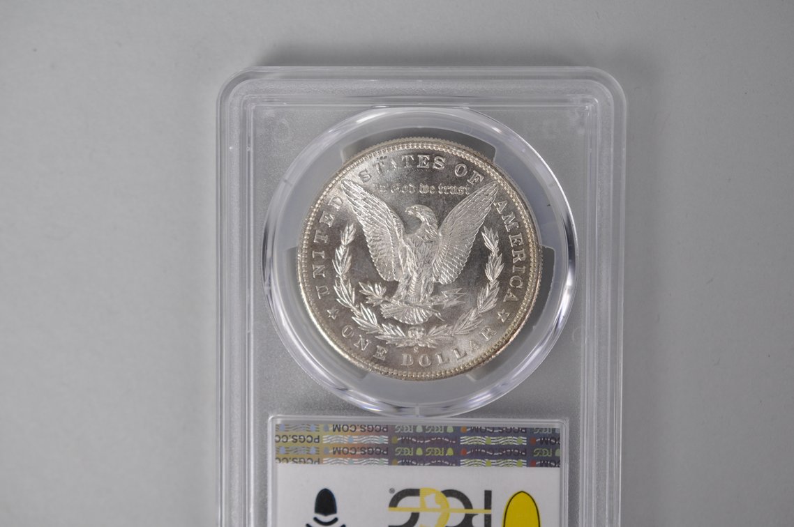 Graded and Slabbed Mint Condition Morgan Silver Dollars, photo 12 of 13