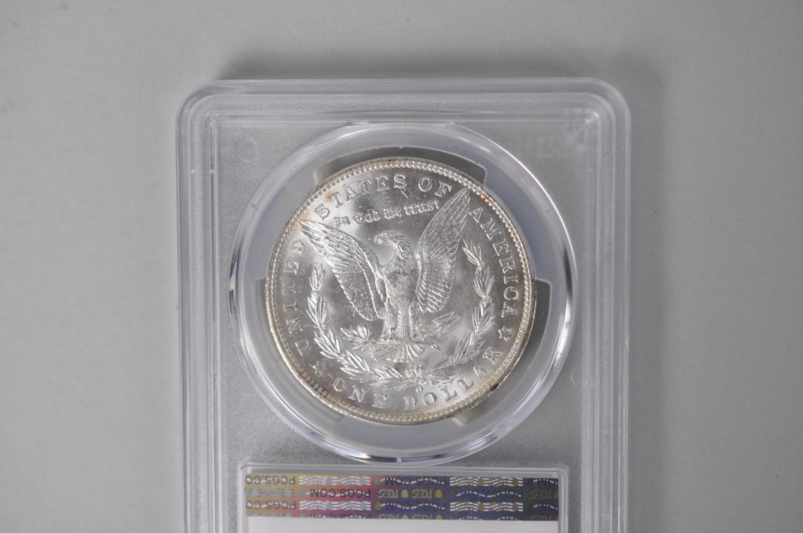 Graded and Slabbed Mint Condition Morgan Silver Dollar, photo 6 of 6