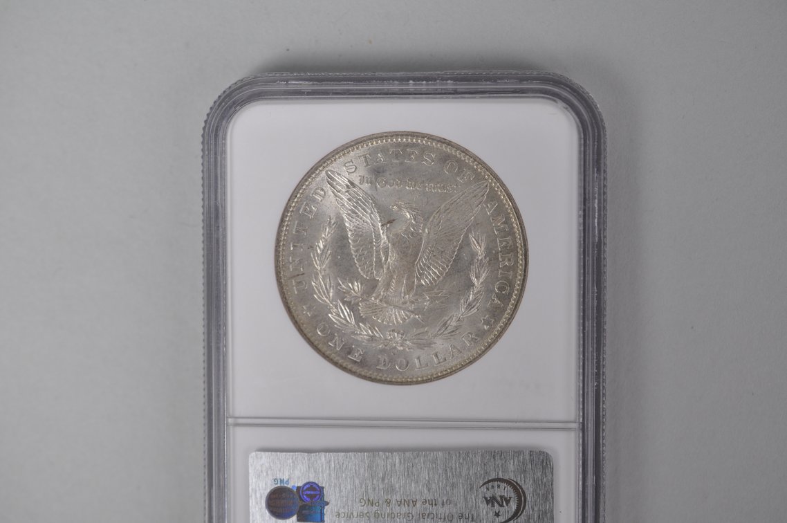 Graded and Slabbed Mint Condition 1902 Morgan Silver Dollar, photo 4 of 4