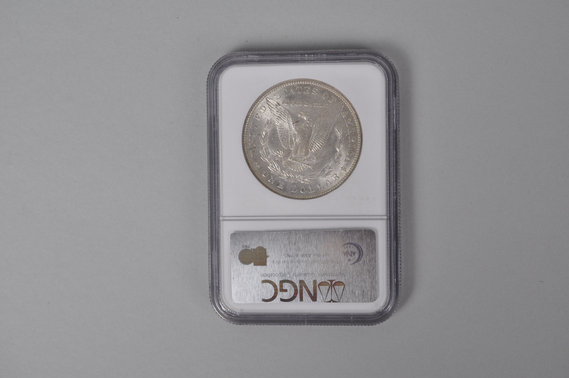 Graded and Slabbed Mint Condition 1902 Morgan Silver Dollar, photo 3 of 4