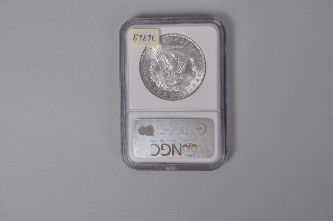 Graded and Slabbed Mint Condition 1904 Morgan Silver Dollar, photo 5 of 7