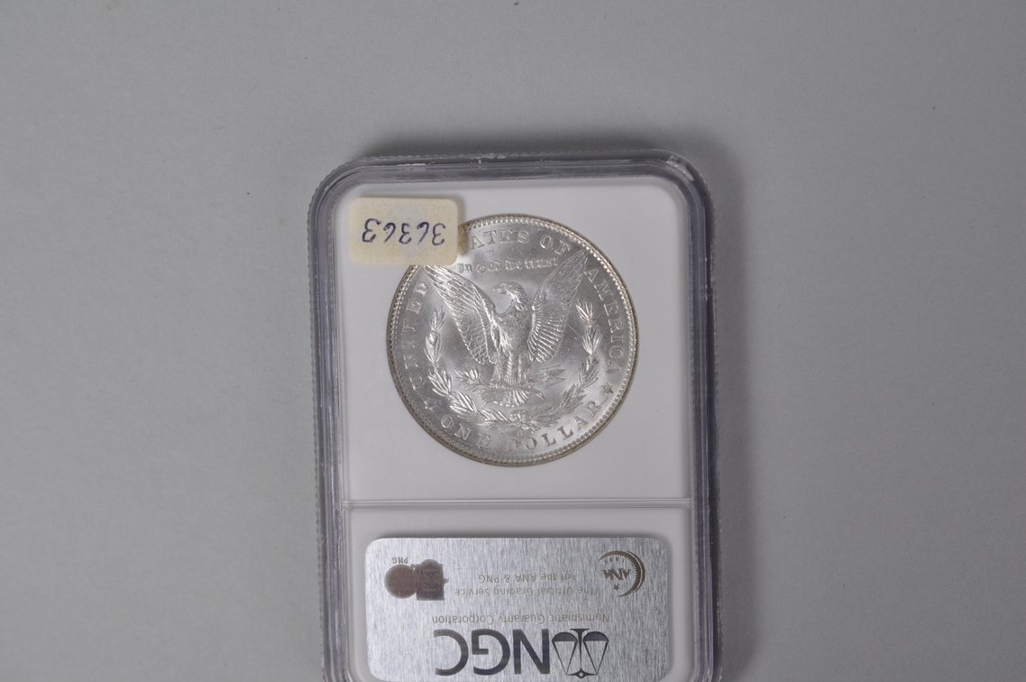 Graded and Slabbed Mint Condition 1904 Morgan Silver Dollar, photo 6 of 7
