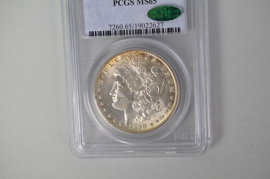Graded and Slabbed Mint Condition Morgan Silver Dollar, photo 2 of 6