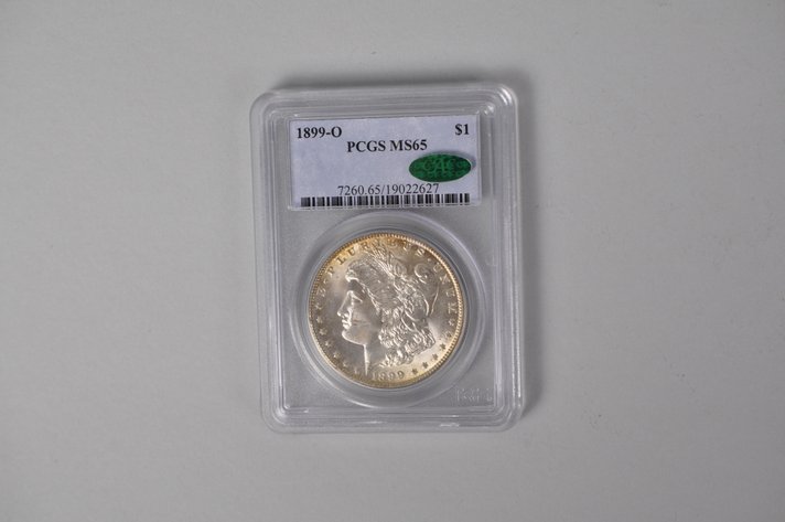 Graded and Slabbed Mint Condition Morgan Silver Dollar