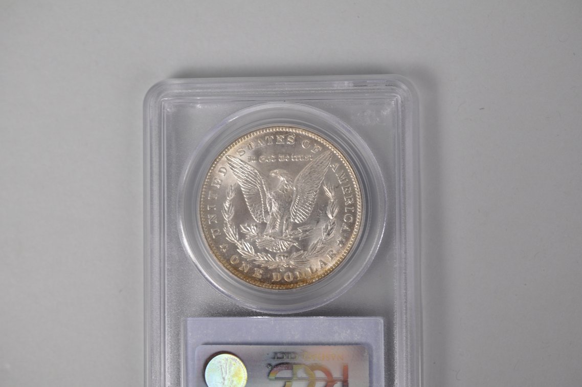 Graded and Slabbed Mint Condition Morgan Silver Dollar, photo 6 of 6