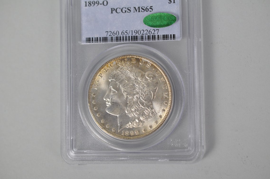 Graded and Slabbed Mint Condition Morgan Silver Dollar, photo 4 of 6