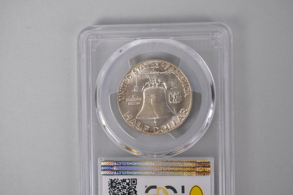 Graded Silver Franklin Half Dollar, photo 4 of 5