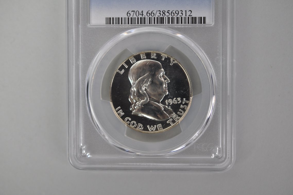 Graded Silver Franklin Half Dollar, photo 3 of 6