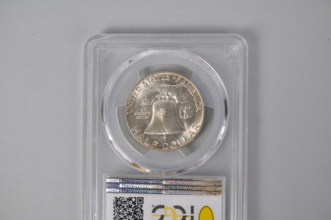 Graded Silver Franklin Half Dollar, photo 5 of 5