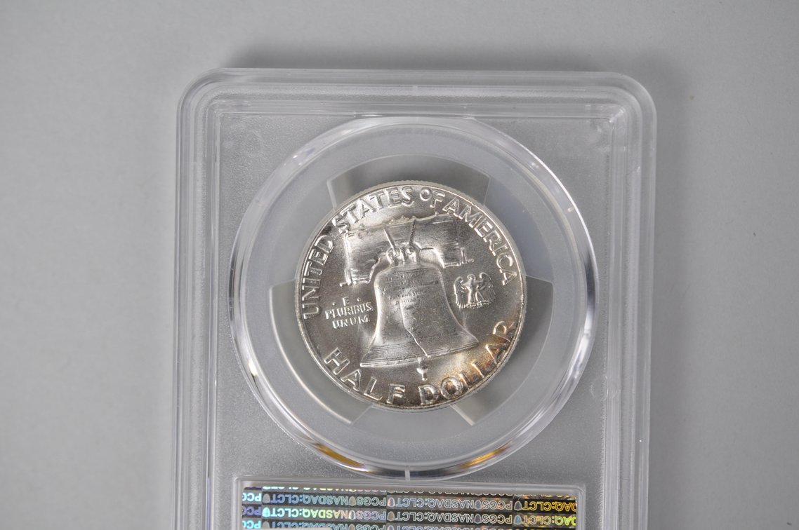 Graded Silver Franklin Half Dollar, photo 7 of 7