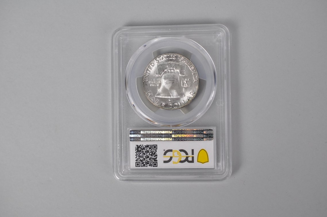 Graded Silver Franklin Half Dollar, photo 4 of 5