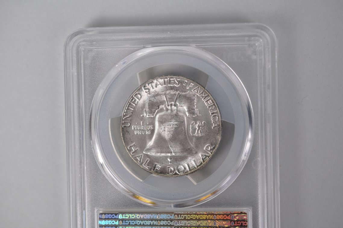 Graded Silver Franklin Half Dollar, photo 5 of 5