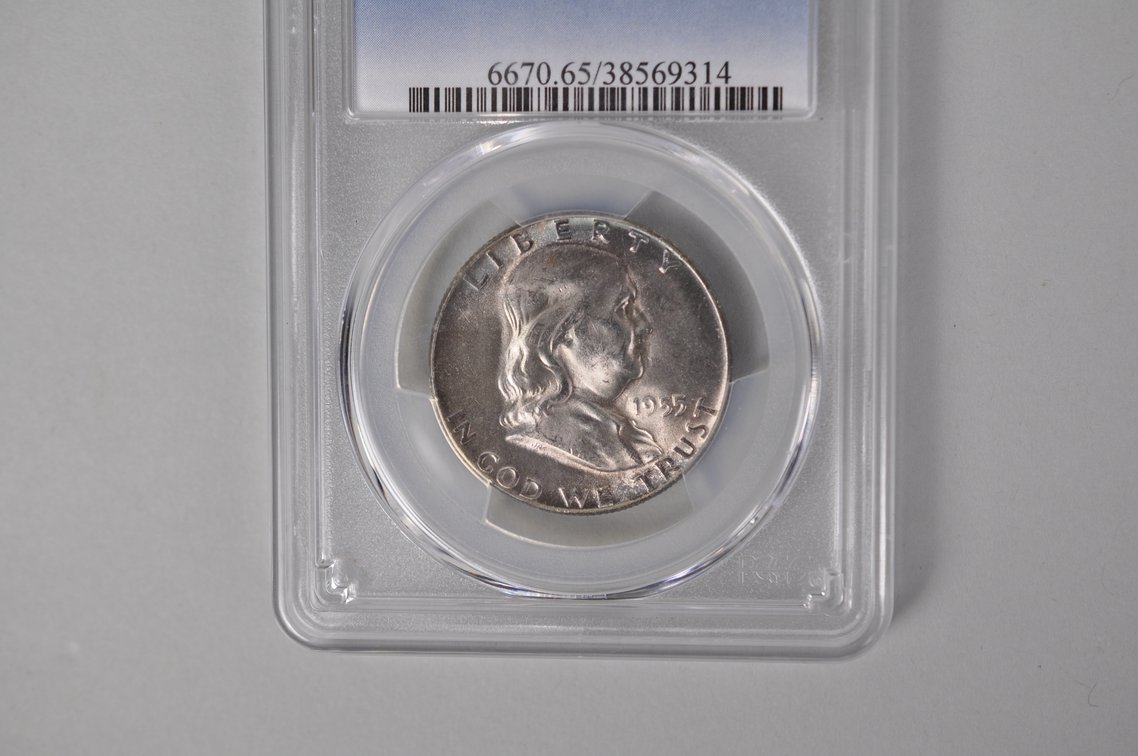 Graded Silver Franklin Half Dollar, photo 2 of 5
