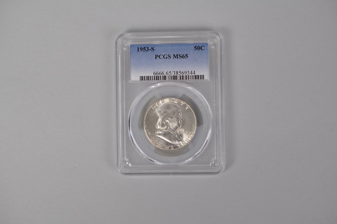 Graded Silver Franklin Half Dollar, photo 2 of 5