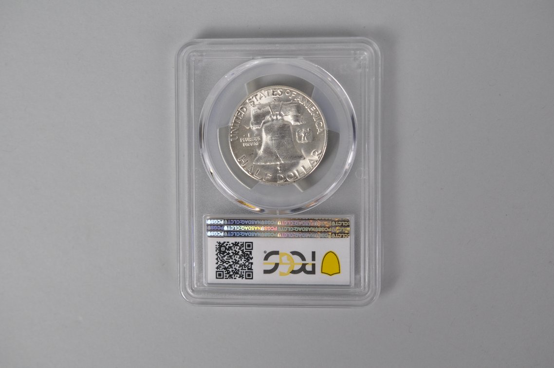 Graded Silver Franklin Half Dollar, photo 4 of 5