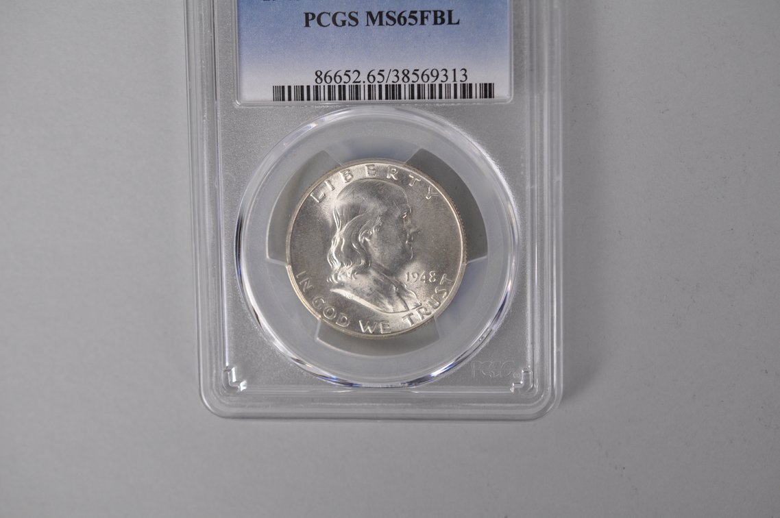 Graded Silver Franklin Half Dollar, photo 2 of 5